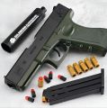 Glock gun Soft Bullet Toy Gun Shell Ejection Foam Darts Blaster Pistol. 