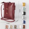 Women PU Crossbody Bucket Bag Faux Leather with Buckle for Work and Travel. 