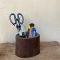 Wooden root pen holder pen holder wooden root pen holder stationery box wooden pencil holder. 