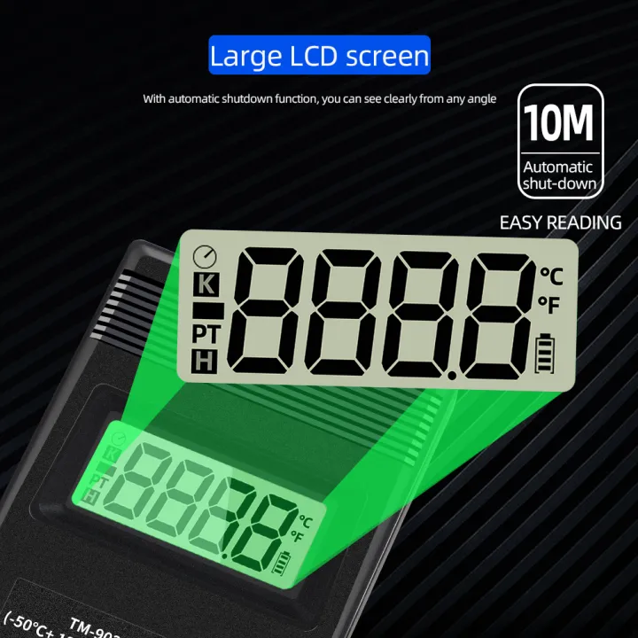 TM-902C -50℃ -1300℃ Temperature Meter Digital K Type LCD Thermometer ...