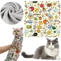 Cat Restraint Wrap Self-Adherent Cat Wrap Anti-Bite Cat Swaddle Burrito Wrap Anti-Scratch Anti-Escape for Medicine Nail Clipping. 