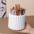 Modern Minimalist 360° Rotating Desk Organizer Pen Holder - Space-Saving, Multi-Functional Office Supplies - for Home & School.
