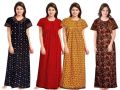 Lawn Nighty for women lawn Printed Mexi Gown Nighty Night Dress For Women's (Free Size). 