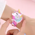 Children's Necklace Unicorn Quartz Watch Ear Clip Scrunchie Set Explosive European and American Ear Clip Scrunchie Ring. 