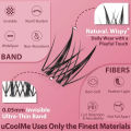 uCoolMe Lashes Aphrodite Invisible Band Individual Clusters Soft and Lightweight False Eyelashes Extension for Home Makeup Use. 