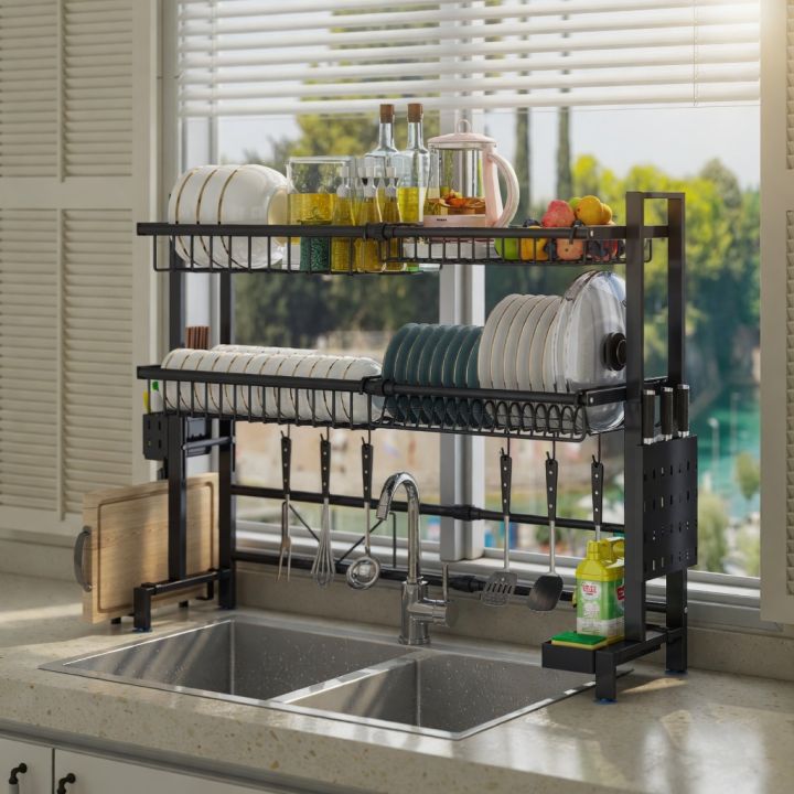 Heavy Duty Over the Sink Dish Drying Stand – Durable Carbon Steel ...
