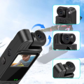 Mini pocket camera with screen, portable recorder, audio and video recording, back clip, high-definition infrared night vision.