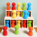Learning Color Toys Montessori Color Classification Game Wooden Guessing Color Doll Fine Motion. 
