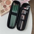 Black Cosmetic Storage Bags Waterproof Double Zipper Makeup Brushes Case Women Bag Portable Travel Brush Holder Pen case Box. 