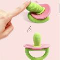 Silicone Teether Ring, Pacifier Type Teething Tool, Soft Molar Stick with Massage Dot.