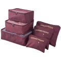  6 PCS Travel Storage Bags Set Clothes Tidy Packing Cubes Luggage Organizer Pouch Waterproof t High Quality Oxford Mesh Cloth Travel Bag Organizer, one size. 
