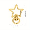 15PCS Metal Swivel Lobster Claw Clasps Star/Moon Snap Hook Swivel Lanyard Clip DIY Supplies Jewelry Making Keychain. 