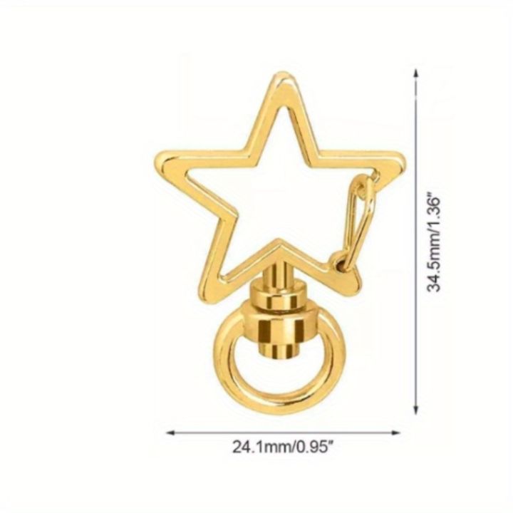 15PCS%20Metal%20Swivel%20Lobster%20Claw%20Clasps%20Star/Moon%20Snap%20Hook%20Swivel%20Lanyard%20Clip%20DIY%20Supplies%20Jewelry%20Making%20Keychain%20-%20Image%206