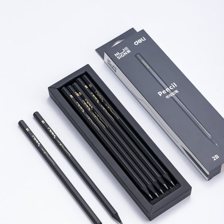 Black%20Wood%20Graphite%20Pencil%20Set%20HB%202B%20Black%20Lead%20Office%20Writing%20Pencil%2010pcs%20Pack%20%20Stationery%20-%20Image%202