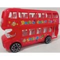 TOY DOUBLE DECKER BUS/ TOY DOUBLE DECKER BUS FOR KIDS / PLASTIC TOY DOUBLE DECKER BUS(F_loverS). 
