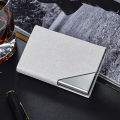 2025 Minimalist Business Men's Magnetic Card Holder Multifunction PU Leather Womem Card Box Stainless Steel Mini Unisex Card Bag.