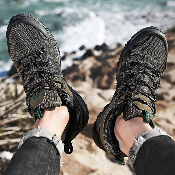 HIKEUP%20Four-Season%20Men's%20Hiking%20Shoes%20Outdoor%20Sports%20Genuine%20Leather%20Wear-Resistant%20Climbing%20Shoes%20Rubber%20Sole%20Trekking%20Sneaker%20-%20Image%203