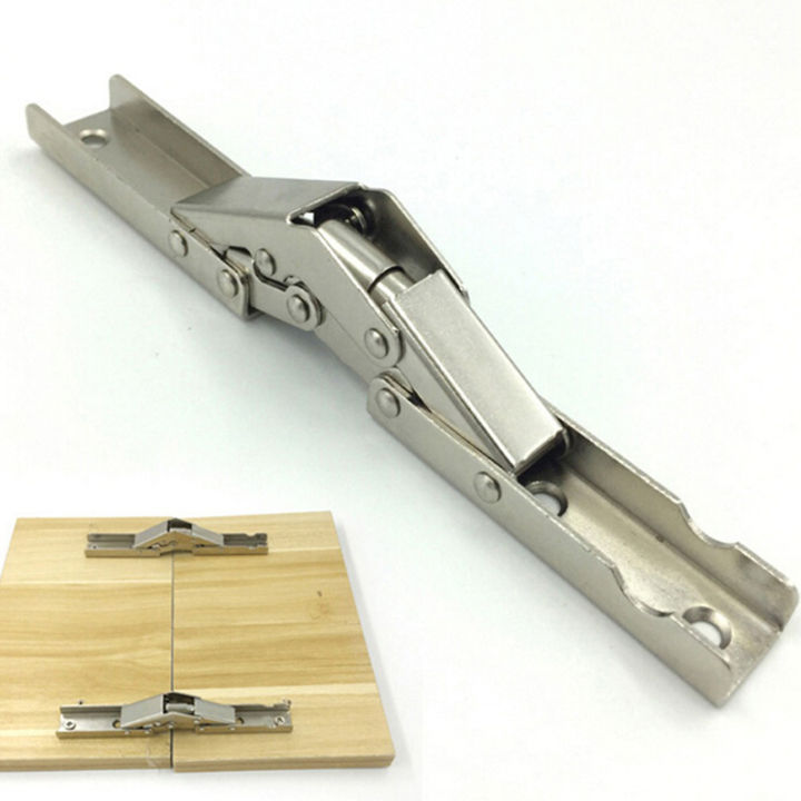 8-Pack 90 Degree Folding Leg Support Brackets – Self-Locking Hinges For Tables & Beds, Carbon Steel, Electrogalvanized, 176 Lbs Load Capacity, Silver, Fits 2 Inch Legs