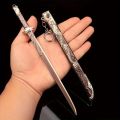 Alloy sword model, sword model keychain, five clawed golden dragon sword with sheath alloy model, antique sword model imitation.