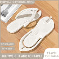 Portable Foldable Flip Flops Women Men Travel Business Trip Beach Shoes EVA Soft Cushioning Non-Slip Outdoor Slippers.