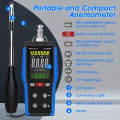 Extendable Probe Thermal Anemometer for HVAC with LCD Screen Wind Speed And Air Volume Measurement Maximum Minimum Function9000F. 