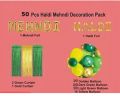 Haldi Mehndi Decoration 1 Mehndi 1 Haldi 2 Curtains 40 Balloon 1 Glue Dot 1 Arch  (Set of 46). 