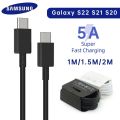 Original Samsung S21 S20 5G 25w Cable Surper Fast Charge Type C To Type C Pd PPS Quick Charging For Galaxy Note 20 Ultra 10. 