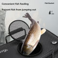 Single shoulder fish bucket, live fish, foldable portable water tank, travel camping box, outdoor fishing box, fishing gear.