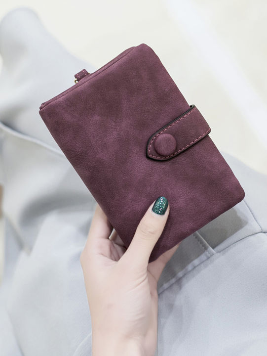 Women's%20short%20frosted%20wallet%20Korean%20version%20student%20small%20fresh%20cute%20Tri-fold%20%20multi%20cardslot%20zero%20wallet%20multifunctional%20wallet%20-%20Image%204