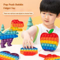 Rainbow Pop Push Bubblle Fidget Anti Stress Relief Toys for Adult Children Special Needs Sensory Toys Interactive Toys for Kids.