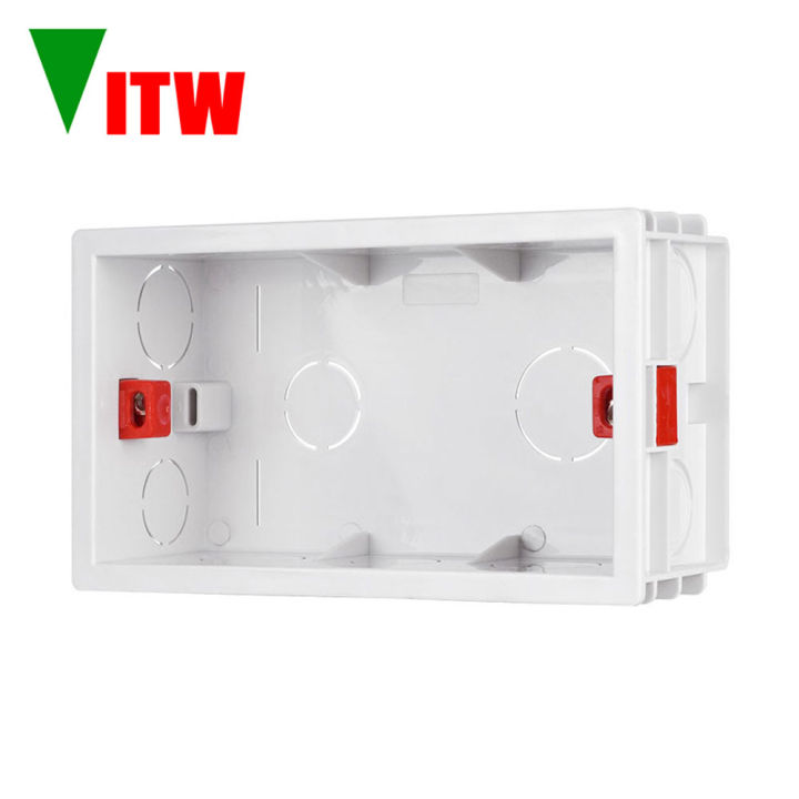 Vitw PVC concealed plastic bottom box, 146mm * 86mm switch socket ...