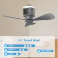 12000mAh Portable Ceiling Fans Outdoor Camping Fan Tent Air Circulator Cooler Rechargeable Electric Fan Remote Control LED Light.