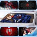 Spider Man Car SunShade Windshield Funny Sun Shade Foldable UV Ray Sun Visor Protector Sunshade For Front Window. 
