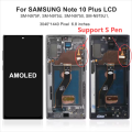 AMOLED TFT Note 10 Plus Screen For Samsung Note 10+ LCD Display 5G N976F Touch Screen +Frame Support S Pen with Fingerprints. 
