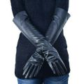 Fashion Women Leather Gloves Warm Winter Long Elbow Gloves Evening Party Soft Lined Gloves High Quality Leather Gloves. 
