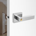 Indoor Door Lock, Aluminum Alloy Handle  Adjustable Room Wooden Door Handle Square Minimalist American Heavy-duty Three Bar Lock. 