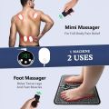 Phixnozar TENS EMS Foot Massager | Electronic Nerve Stimulator with LCD Display | Electric Foot, Leg & Back Muscle Relaxation Massager | Portable EMS Device. 