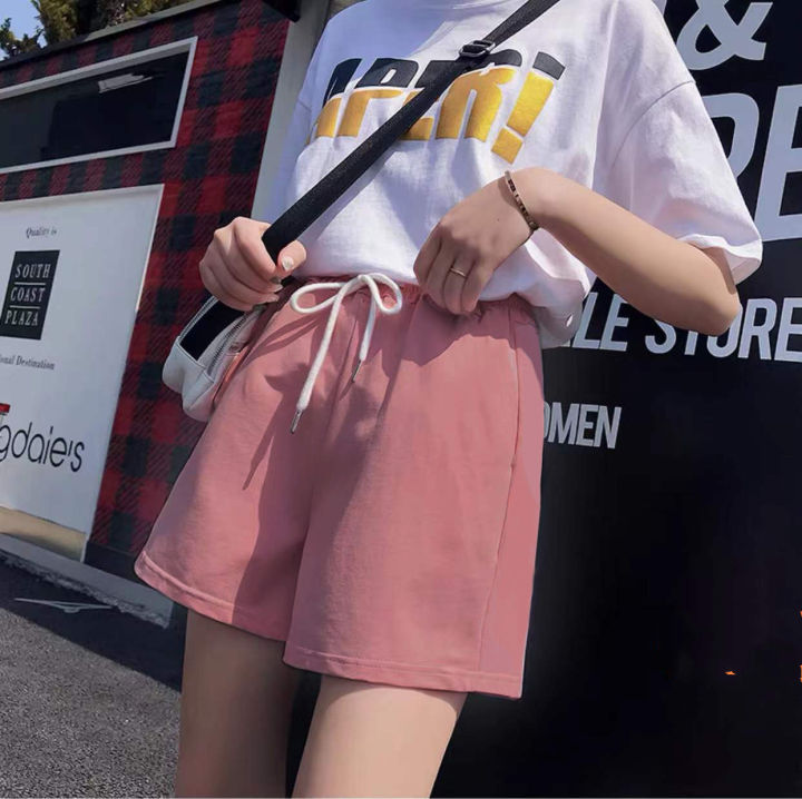 %20Summer%20Women%20Casual%20Shorts%20High%20Waist%20Loose%20Fit%20Drawstring%20Waist%20Solid%20Color%20Hot%20Pants%20-%20Image%206