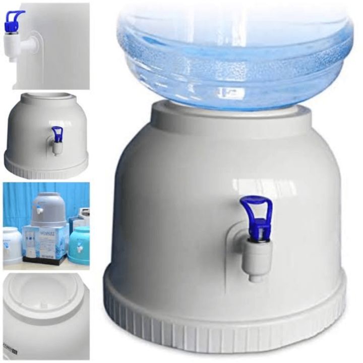 Mini Non-Electric Water Bottle Dispenser - Portable Manual Tabletop Dispenser - Durable White Plastic - Slim & Leak-Free Design - Fits 4.5L, 5L, 19L Bottles - Easy Assembly & Eco-Friendly