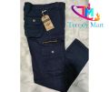 6 Pocket Navy Blue Colour Exclusive Cargo Mobile Pant for Men. 