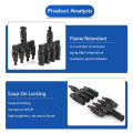 1 to 2/3/4/5/6T Solar MC Connectors For Photovoltaic Energy PV Panel Parallel Splitter Coupler Combiner IP67 1000V 1 Pair. 