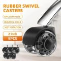 5PCS Universal Mute Wheel Office Chair Caster Swivel  Soft Safe Rollers Furniture Hardware Chair Wheels for Desk Office. 