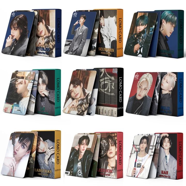 New Kpop 55Pcs/Set New Album HOP Photo Card FELIX HYUNJIN Bangchan I.N Photocards Korean Star Card Fans Collection Cards Gift
