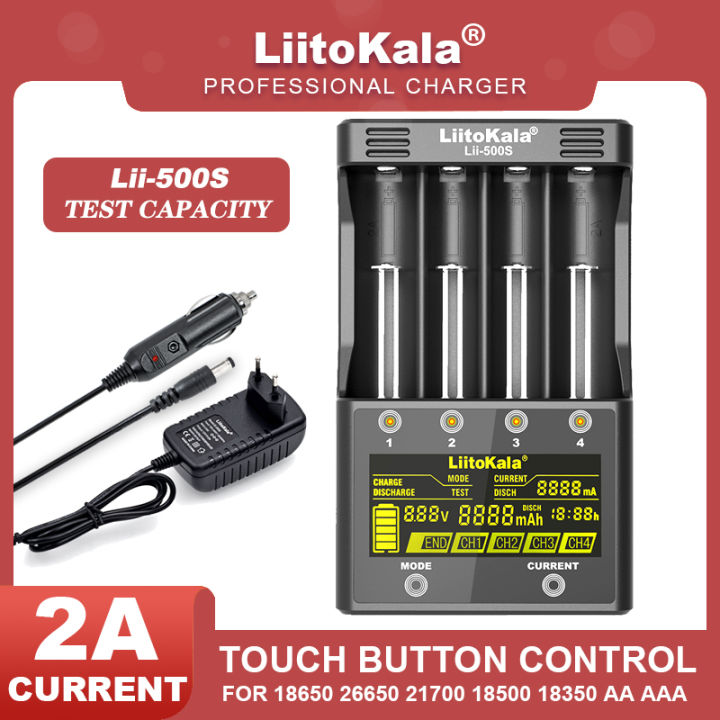 Einzel-Ladegerät Mit LCD Für 14500–32850 Akkus – Typ C, 5V/2–4A, Automatische Abschaltung, LCD-Anzeige