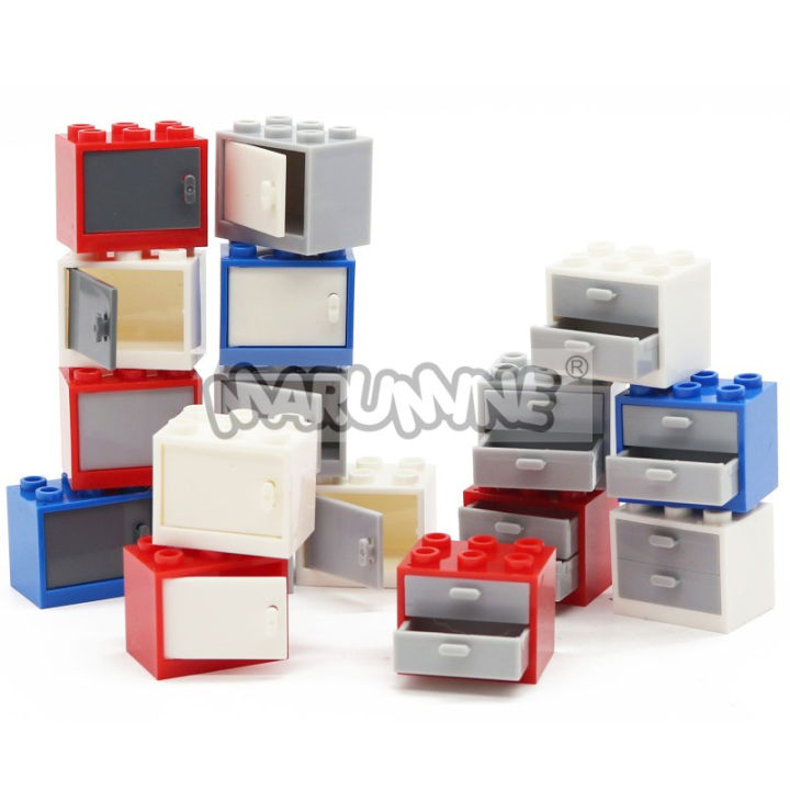 MARUMINE%20MOC%20City%20Street%20View%20Building%20Blocks%20Accessories%2010PCS%20Cabinet%20Drawer%20Brick%20Model%20Parts%20Compatible%20with%2092410%204533%204536%20-%20Image%202
