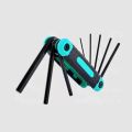Folding Hexagonal Wrench Alloy Steel Set with Anti Rust, High Hardness, and Multifunctional 8-in-1 Hexagonal Combination. 