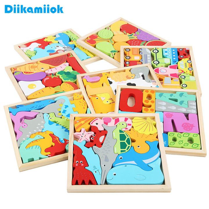 Cartoon%20Animal%203D%20Puzzles%20Fruit%20and%20Vegetable%20Vehicle%20Learning%20Montessori%20Jigsaw%20Game%20Kids%20Wooden%20Educational%20Toys%20for%20Children%20-%20Image%202