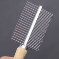 Pet Knot Trimmer Brush, Dog Cat Knot Remover Comb, Pet Grooming Tool, Ideal for Long Curly Haired Animals Wooden Handle Comb. 