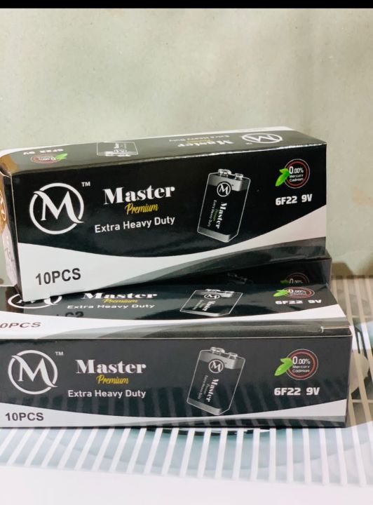 10PCS Genuine Master 9V Super Heavy Duty Battery