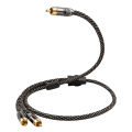 YYTCG HIFI rca to 2rca audio cable 6N OFC Subwoofer Y Cable RCA 1 Male to 2 Male Audio cable for Speaker,DVD, TV, Amplifier. 